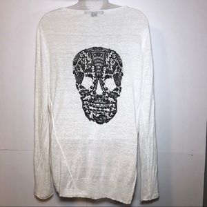 Skull cashmere ivory sweater